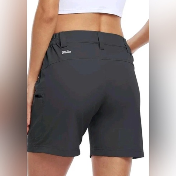 Willit Women's Hiking Cargo Shorts Stretch Golf Active Outdoor Waterproof, M - Picture 2 of 15